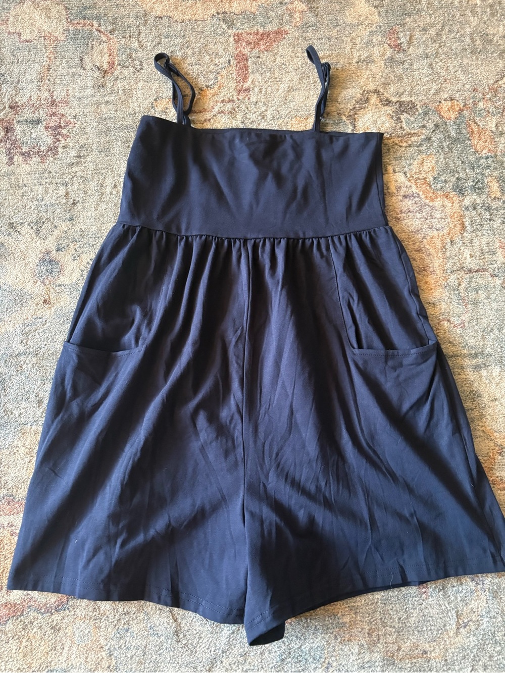 Women's Navy Blue Sleeveless Romper